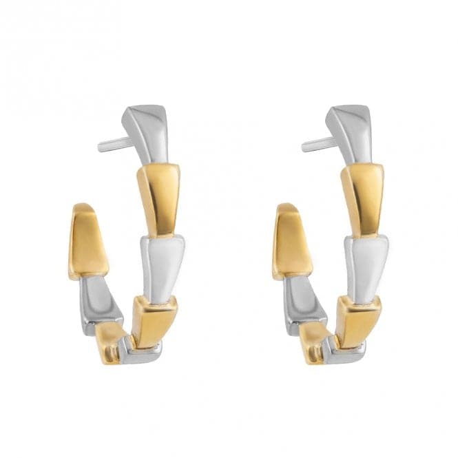 Sterling Silver Platinum 18ct Gold Earrings E6357Fiorelli SilverE6357