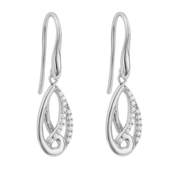 Sterling Silver Platinum Earrings E6370CFiorelli SilverE6370C