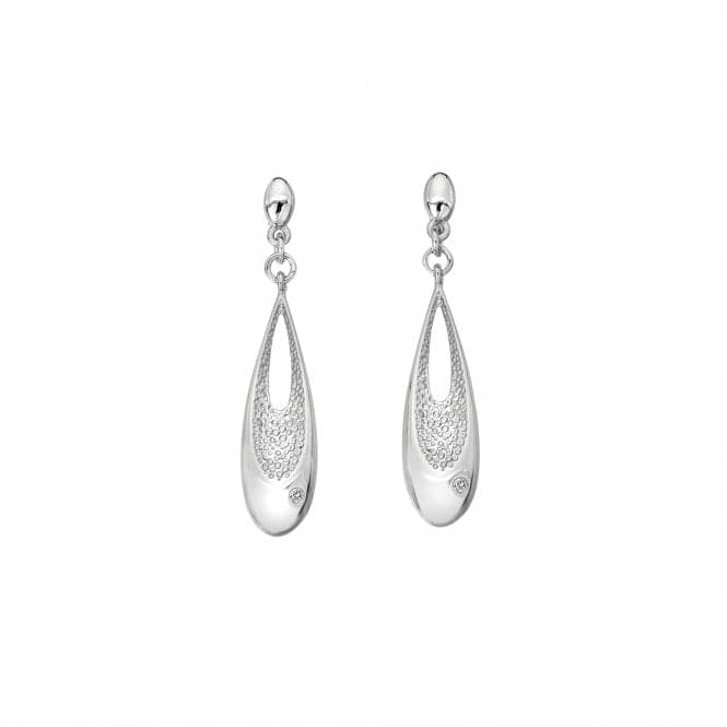 Sterling Silver Quest Teardrop Earrings DE648Hot DiamondsDE648