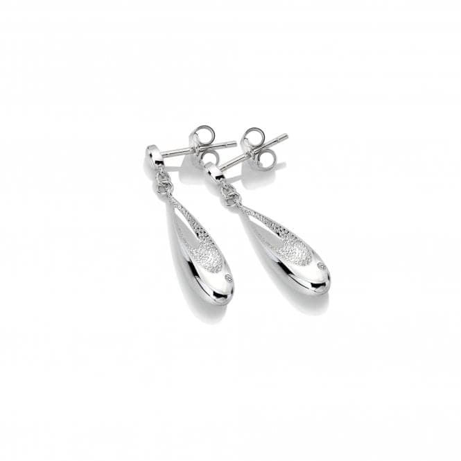 Sterling Silver Quest Teardrop Earrings DE648Hot DiamondsDE648