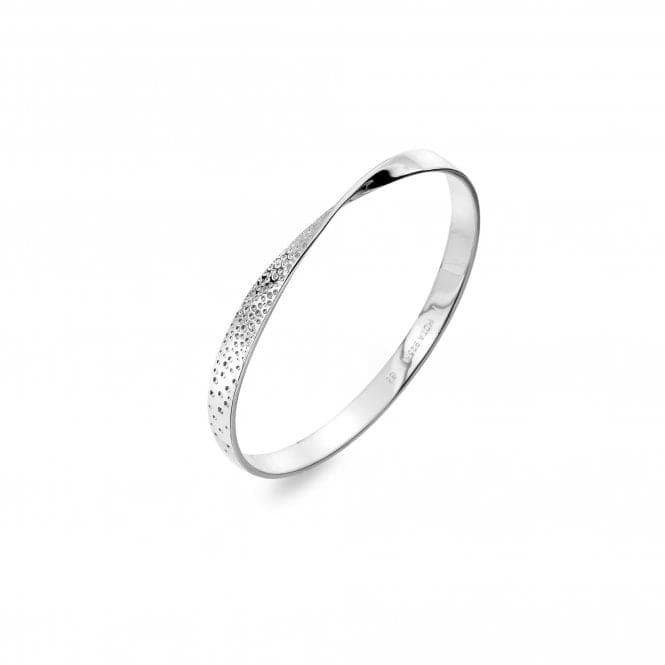 Sterling Silver Quest Twist Bangle DC168Hot DiamondsDC168