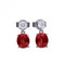 Sterling Silver Red and Clear Cubic Zirconia Earrings E6399DiamonfireE6399