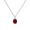 Sterling Silver Red and Clear Cubic Zirconia Pendant P5392DiamonfireP5392