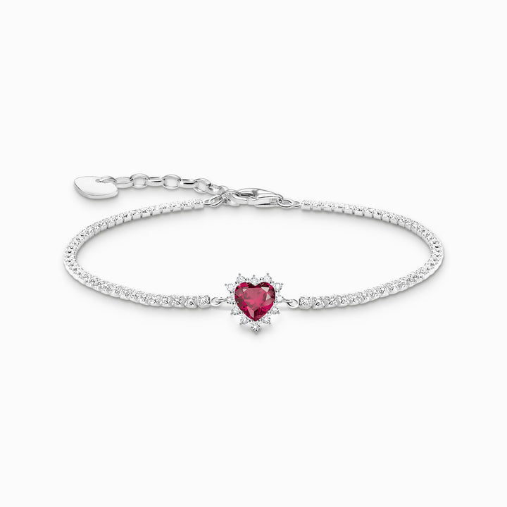 Sterling Silver Red Heart Romance Bracelet A2188 - 013 - 10Thomas Sabo Sterling SilverA2188 - 013 - 10 - L19V