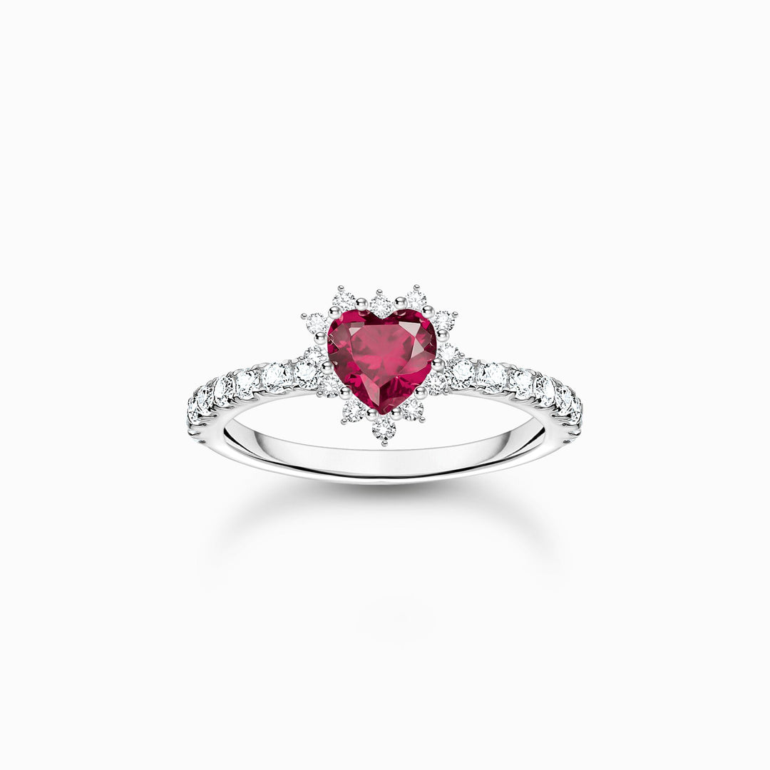 Sterling Silver Red Heart Romance Ring TR2484 - 013 - 10Thomas Sabo Sterling SilverTR2484 - 013 - 10 - 50