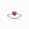 Sterling Silver Red Heart Romance Ring TR2484 - 013 - 10Thomas Sabo Sterling SilverTR2484 - 013 - 10 - 50