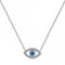 Sterling Silver Rhodium Plated Blue Evil Eye Necklace ERLN040Ellie Rose LondonERLN040