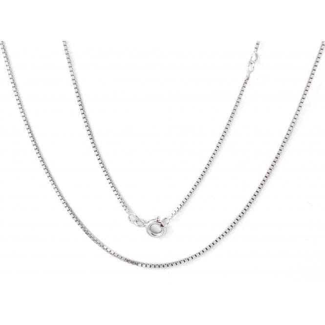 Sterling Silver Rhodium Plated Box Chain ERLN046Ellie Rose LondonERLN046