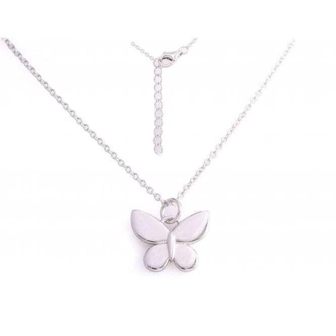 Sterling Silver Rhodium Plated Butterfly Necklace ERLN002Ellie Rose LondonERLN002