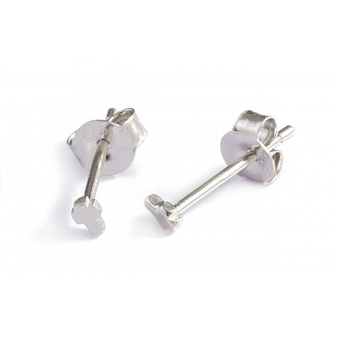 Sterling Silver Rhodium Plated Cross Stud EarringsEllie Rose LondonERLE062