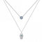 Sterling Silver Rhodium Plated Double Chain Evil Eye Necklace ERLN038Ellie Rose LondonERLN038