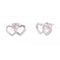Sterling Silver Rhodium Plated Double Heart Earrings ERLE004Ellie Rose LondonERLE004