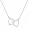 Sterling Silver Rhodium Plated Double Heart Necklace ERLN010Ellie Rose LondonERLN010