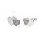 Sterling Silver Rhodium Plated Double Heart Stud Earrings ERLE011Ellie Rose LondonERLE011