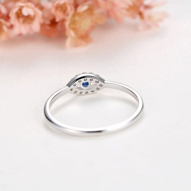 Sterling Silver Rhodium Plated Evil Eye Ring ERLR011Ellie Rose LondonERLR011 - 52