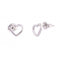 Sterling Silver Rhodium Plated Heart Earrings ERLE003Ellie Rose LondonERLE003