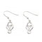 Sterling Silver Rhodium Plated Infinity Heart Dropper Earrings ERLE014Ellie Rose LondonERLE014