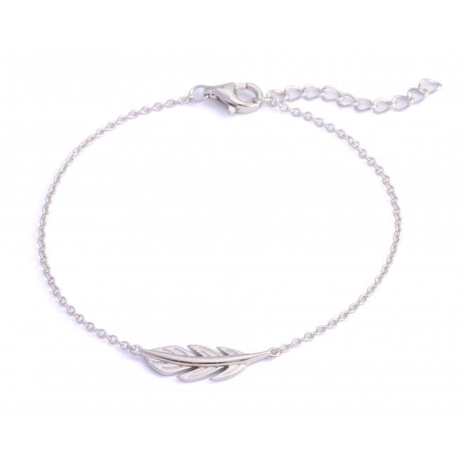 Sterling Silver Rhodium Plated Leaf Bracelet ERLB001Ellie Rose LondonERLB001