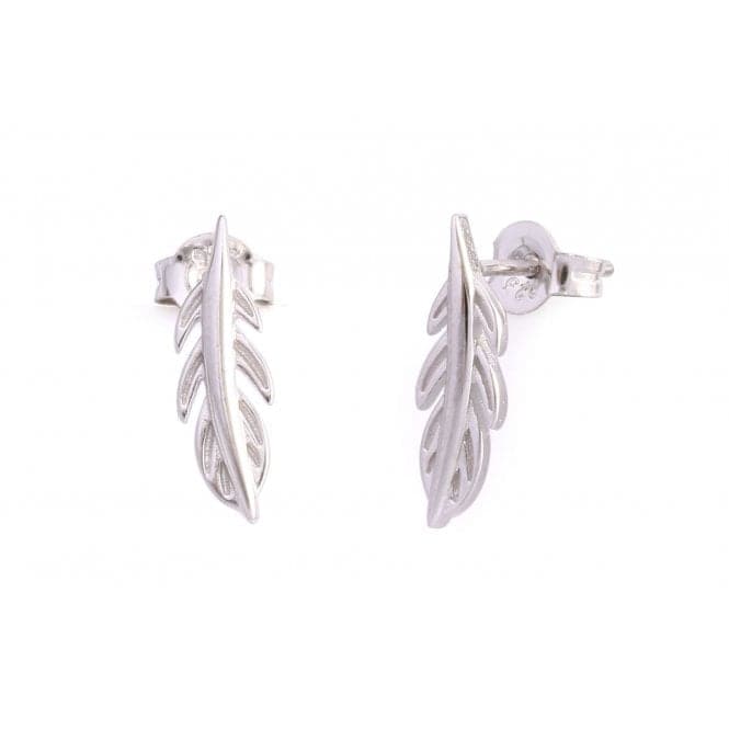 Sterling Silver Rhodium Plated Leaf Earrings ERLE001Ellie Rose LondonERLE001