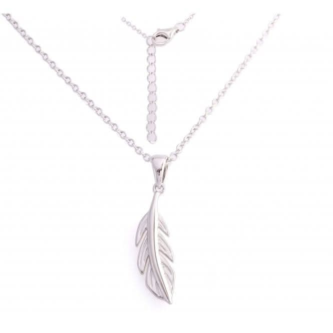 Sterling Silver Rhodium Plated Leaf Necklace ERLN001Ellie Rose LondonERLN001