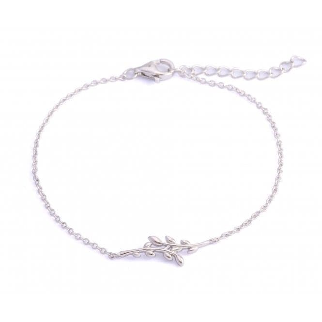 Sterling Silver Rhodium Plated Leaves Bracelet ERLB007Ellie Rose LondonERLB007