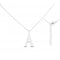 Sterling Silver Rhodium Plated Letter A Necklace ERLN004 - AEllie Rose LondonERLN004 - A