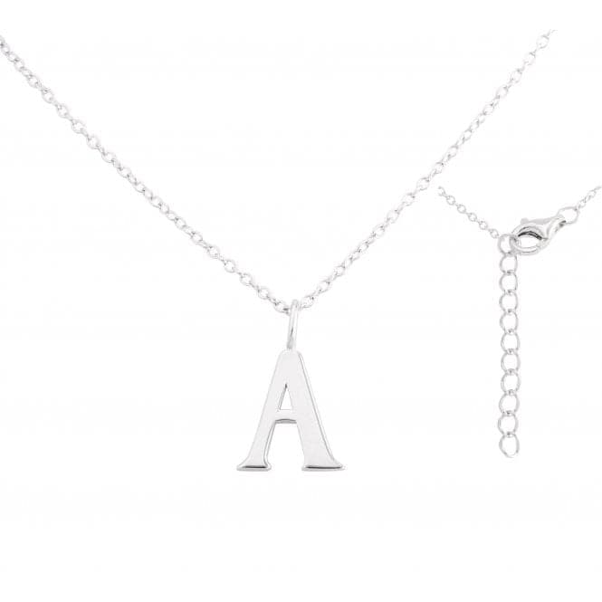 Sterling Silver Rhodium Plated Letter A Necklace ERLN004 - AEllie Rose LondonERLN004 - A