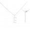 Sterling Silver Rhodium Plated Letter E Necklace ERLN004 - EEllie Rose LondonERLN004 - E