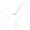 Sterling Silver Rhodium Plated Letter V Necklace ERLN004 - VEllie Rose LondonERLN004 - V