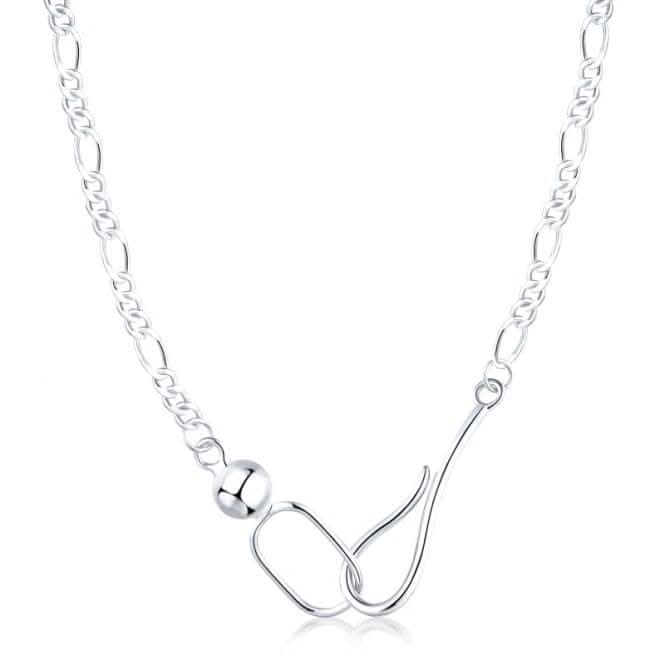 Sterling Silver Rhodium Plated Link Necklace ERLN009Ellie Rose LondonERLN009