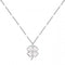 Sterling Silver Rhodium Plated Lucky 4 Leaf Necklace ERLN036Ellie Rose LondonERLN036