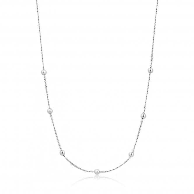 Sterling Silver Rhodium Plated Modern Beaded Necklace N002 - 03HAnia HaieN002 - 03H