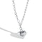 Sterling Silver Rhodium Plated Solid Heart Necklace ERLN011Ellie Rose LondonERLN011