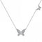 Sterling Silver Rhodium Plated Sparkling Butterfly Necklace ERLN023Ellie Rose LondonERLN023