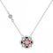 Sterling Silver Rhodium Plated Sparkling Zirconia Lucky 4 Leaf Necklace ERLN027Ellie Rose LondonERLN027
