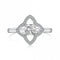Sterling Silver Rhodium Plated Sparkling Zirconia Lucky 4 Leaf Ring ERLR009Ellie Rose LondonERLR009 - 52