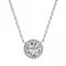 Sterling Silver Rhodium Plated Sparkling Zirconia Necklace ERLN024Ellie Rose LondonERLN024