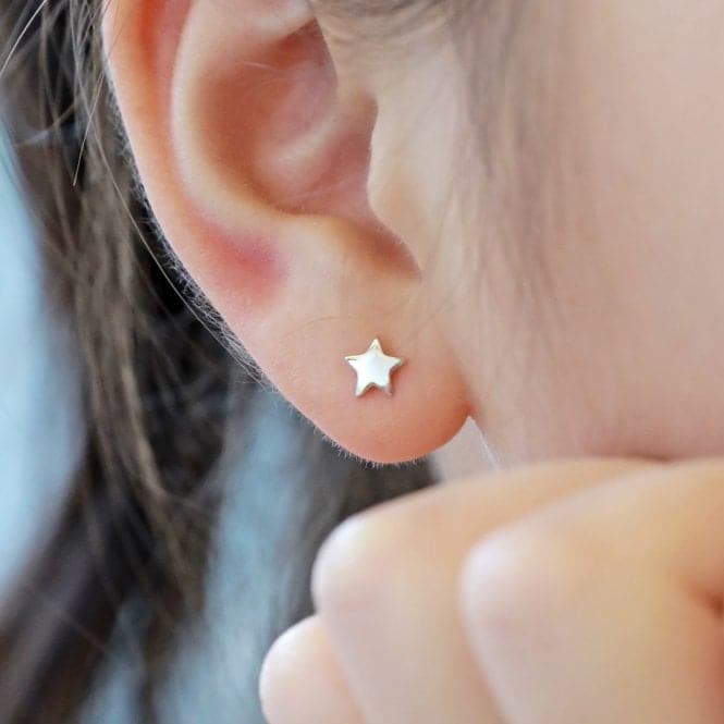 Sterling Silver Rhodium Plated Star Earrings ERLE007Ellie Rose LondonERLE007