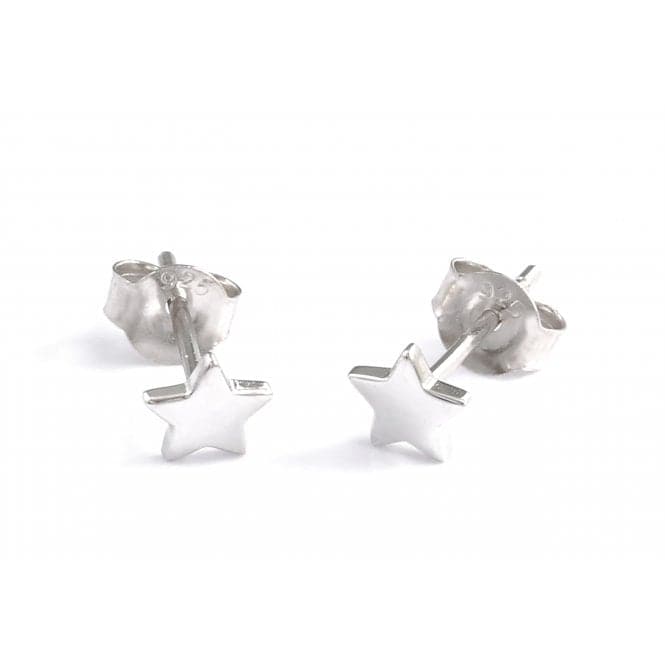 Sterling Silver Rhodium Plated Star Stud EarringsEllie Rose LondonERLE038