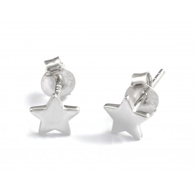 Sterling Silver Rhodium Plated Star Stud EarringsEllie Rose LondonERLE038