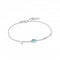 Sterling Silver Rhodium Plated Turquoise Discs Bracelet B014 - 01HAnia HaieB014 - 01H