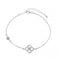 Sterling Silver Rhodium Plated White Lucky 4 Leaf Bracelet ERLB044Ellie Rose LondonERLB044