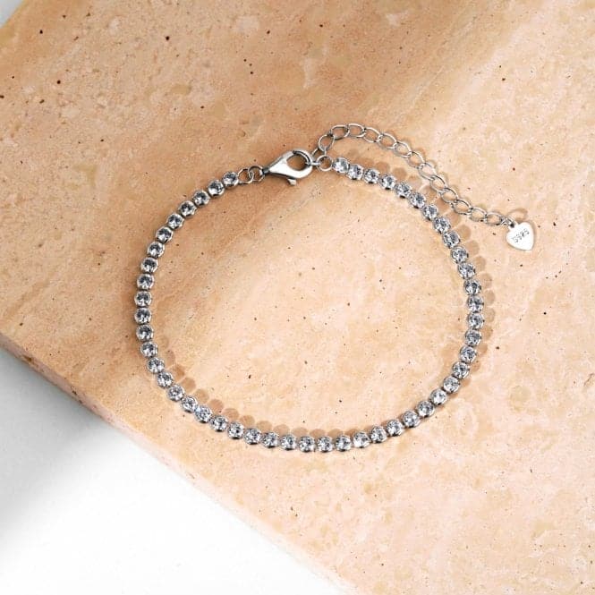 Sterling Silver Rhodium Plated Zirconia Bracelet ERLB034Ellie Rose LondonERLB034