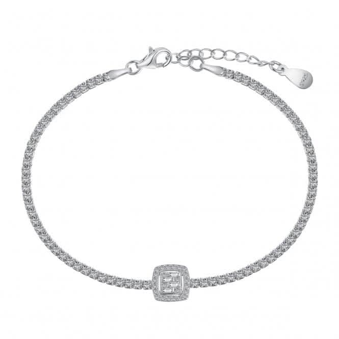 Sterling Silver Rhodium Plated Zirconia Bracelet ERLB038Ellie Rose LondonERLB038