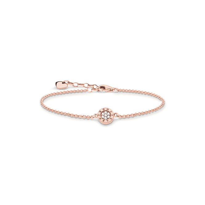 Sterling Silver Rose Gold Classic White Pavé Bracelet A2047 - 416 - 14 - L19VThomas Sabo Sterling SilverA2047 - 416 - 14