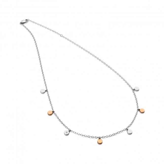 Sterling Silver Rose Gold Plate Monsoon Accents Necklace DN137Hot DiamondsDN137