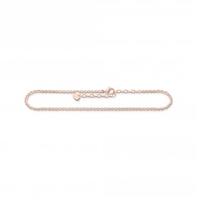 Sterling Silver Rose Gold Plated Anklet AK0035 - 415 - 40 - L27VThomas Sabo Sterling SilverAK0035 - 415 - 40