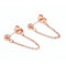 Sterling Silver Rose Gold Plated Ball Chain Stud Earrings ERLE018Ellie Rose LondonERLE018