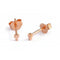 Sterling Silver Rose Gold Plated Cross Stud EarringsEllie Rose LondonERLE070