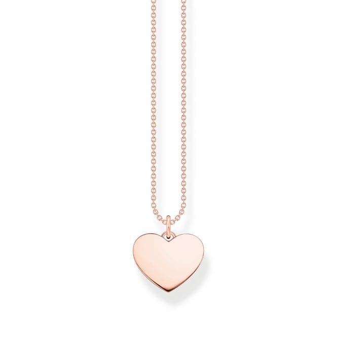 Sterling Silver Rose Gold Plated Heart Necklace KE2128 - 415 - 40 - L45VThomas Sabo Sterling SilverKE2128 - 415 - 40 - L45V